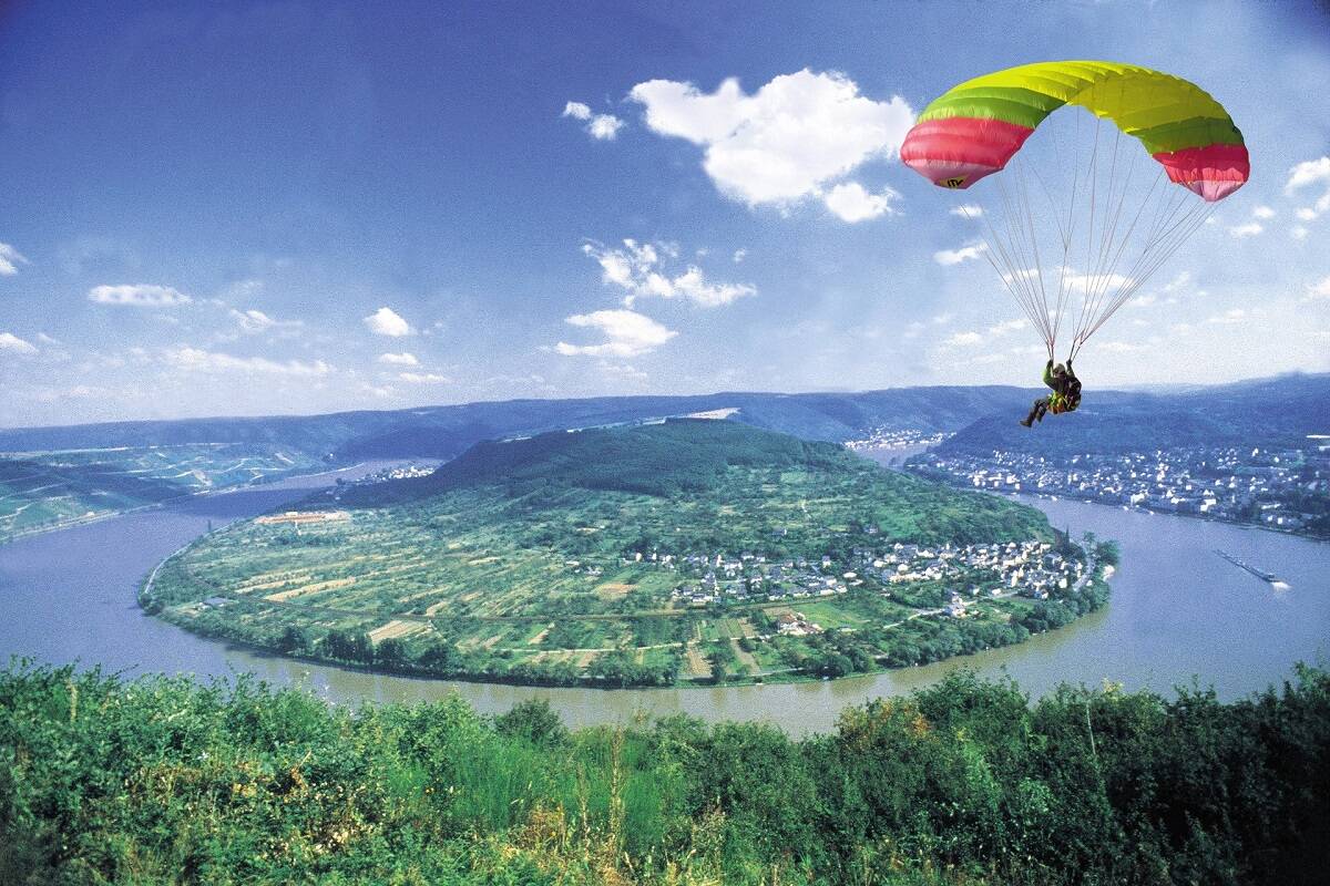 Paragliding Rheinschleife