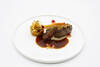 Bellevue Rheinhotel Le Chopin Rücken vom Hunsrücker Hirsch ,Nusskruste ,Quitten Ingwerjus und Steckrübe